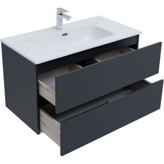 Тумба под раковину Aquanet Алвита New 303919 90 см антрацит